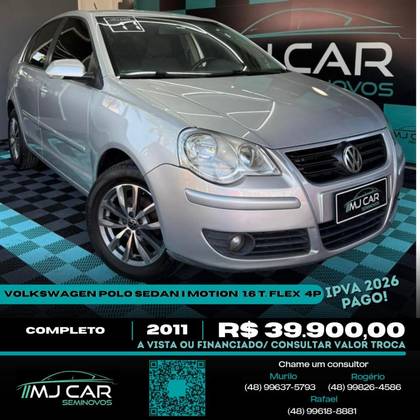 VOLKSWAGEN POLO SEDAN 1.6 MI 8V FLEX 4P AUTOMATIZADO